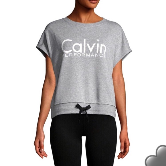 CALVIN KLINE Performance Logo Cropped Top - Picture 1 of 3